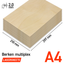 Lasersheets 10 x A4 Contreplaqué de bouleau 2mm | 210 x 297 mm | Pack avantage | Pour découpe laser, modélisme, loisirs, CNC, pyrogravure