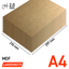 Lasersheets 10 x A4 MDF 2mm | 210 x 297 mm | Pack avantage | Pour la découpe laser, le modélisme, les loisirs, la CNC, la pyrogravure