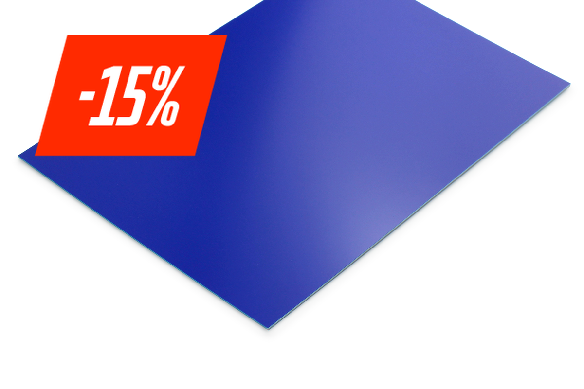 Economy graveerplaat 1.5 mm blauw met witte kern - Lasersheets - sale 15%