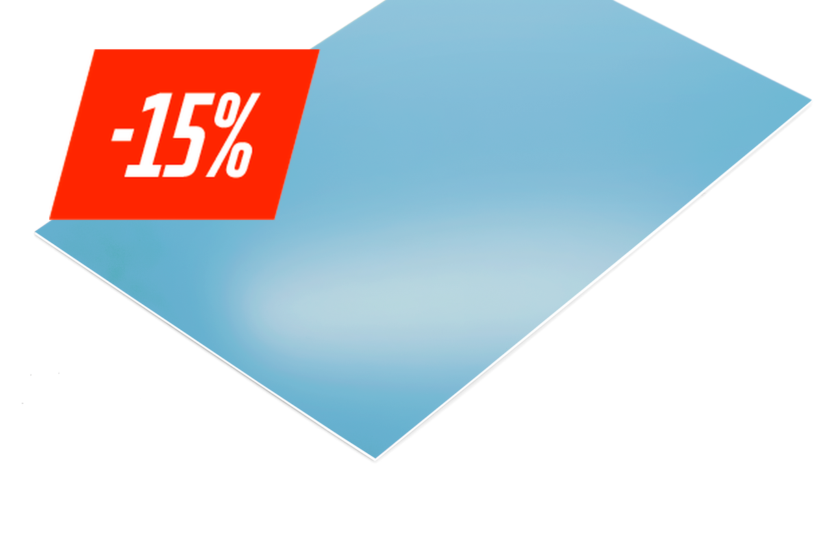 Premium graveerplaat 1.5 mm lichtblauw met witte kern - Lasersheets - sale 15%