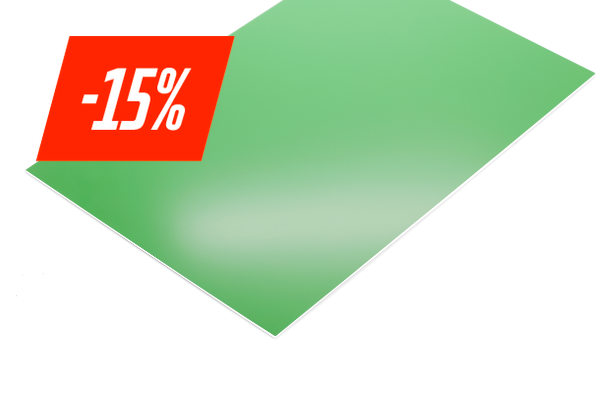 Premium graveerplaat 1.5 mm lichtgroen met witte kern - Lasersheets - sale 15%