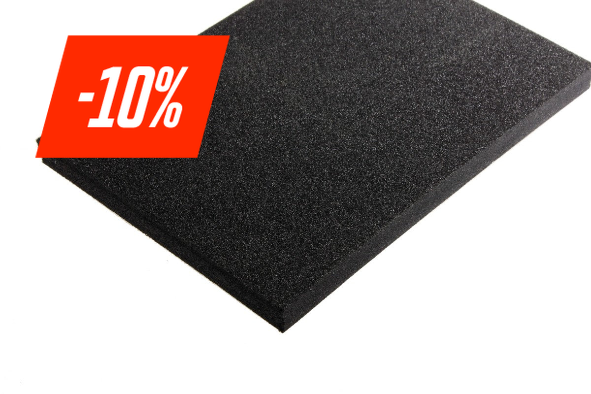 PE-Hardschuim 20.0 mm zwart - Lasersheets - sale 10%